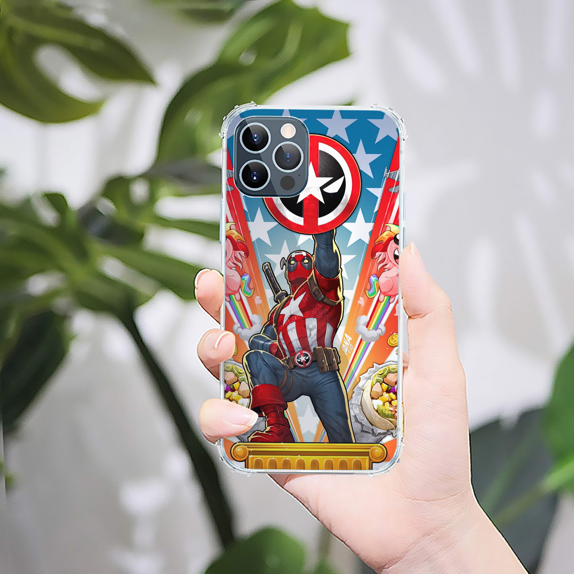 （画像用） Deadpool デッドプール 【iPhone 12シリーズ対応】透明スマホケース（クリアソフトケース）